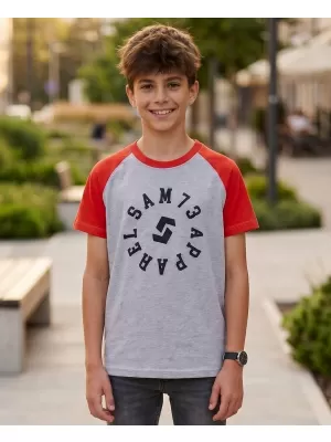 Jungen-T-Shirt mit kurzen Ärmeln SAM 73 RICHARD BT 558 HELLGRAU