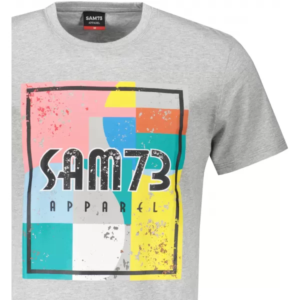 Herren-T-Shirt mit kurzen Ärmeln SAM 73 ELIJAH MT 789 HELLGRAU 