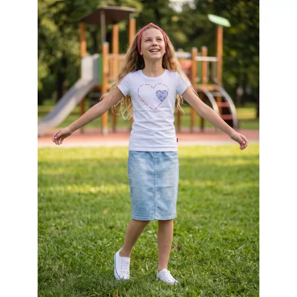  Mädchen-T-Shirt mit kurzen Ärmeln SAM 73 ALAINA GT 564 WEIß 