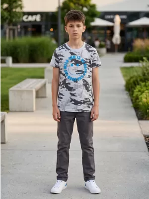 Jungen-T-Shirt mit kurzen Ärmeln SAM 73 KELVIN BT 560 WEIß