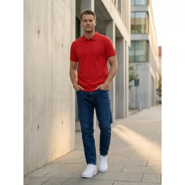  Herren-T-Shirt mit Kragen SAM 73 HENRY MT 788 ROT-ORANGE 