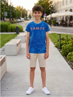 Jungen-T-Shirt mit kurzen Ärmeln SAM 73 THEODORE BT 563 LEUCHTEND BLAU