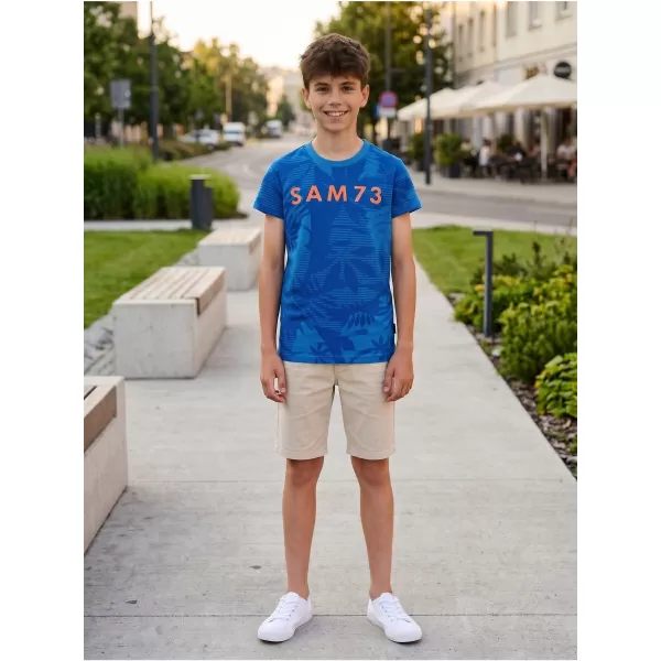  Jungen-T-Shirt mit kurzen Ärmeln SAM 73 THEODORE BT 563 LEUCHTEND BLAU 