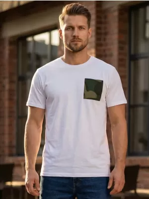 Herren-T-Shirt mit kurzen Ärmeln SAM 73 SEAN MT 796 WEIß