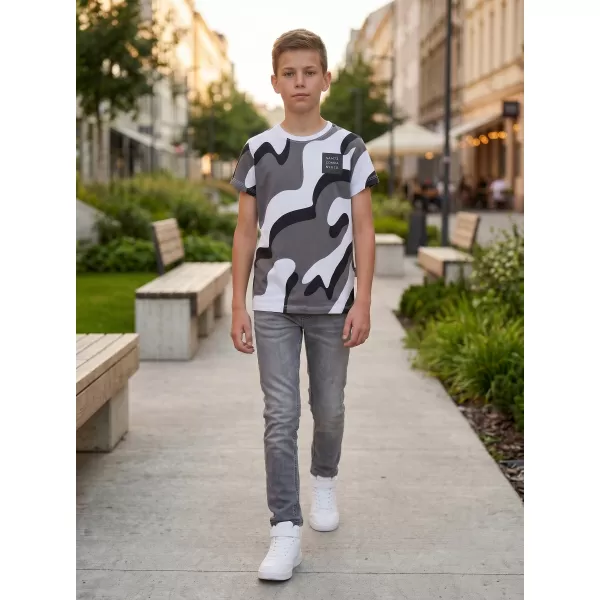  Boy T -Shirt mit kurzen Ärmeln SAM 73 OSCAR BT 555 SCHWARZ 
