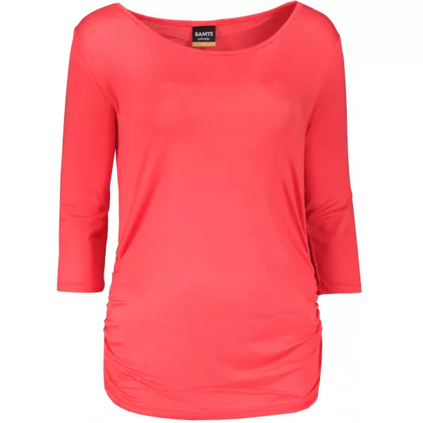  Damen-T-Shirt mit 3/4-Ärmeln SAM 73 SHERRY WT 864 LEUCHTEND ROSA 