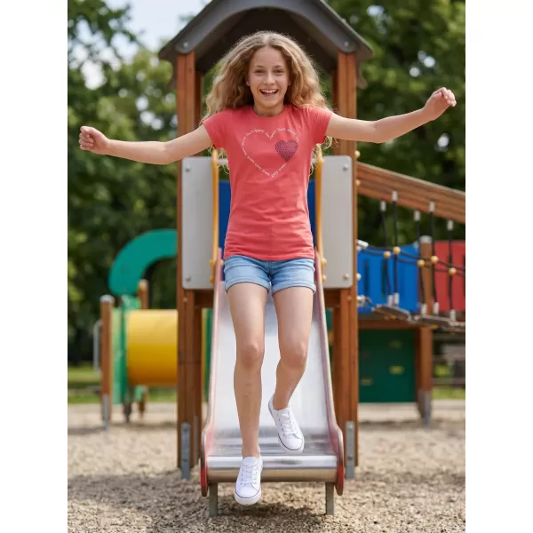  Mädchen-T-Shirt mit kurzen Ärmeln SAM 73 ALAINA GT 564 LEUCHTEND ROSA 