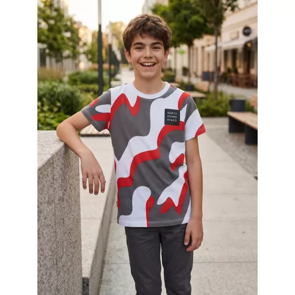  Jungen-T-Shirt mit kurzen Ärmeln SAM 73 OSCAR BT 555 ROT 