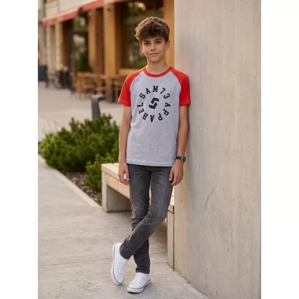  Jungen-T-Shirt mit kurzen Ärmeln SAM 73 RICHARD BT 558 HELLGRAU 