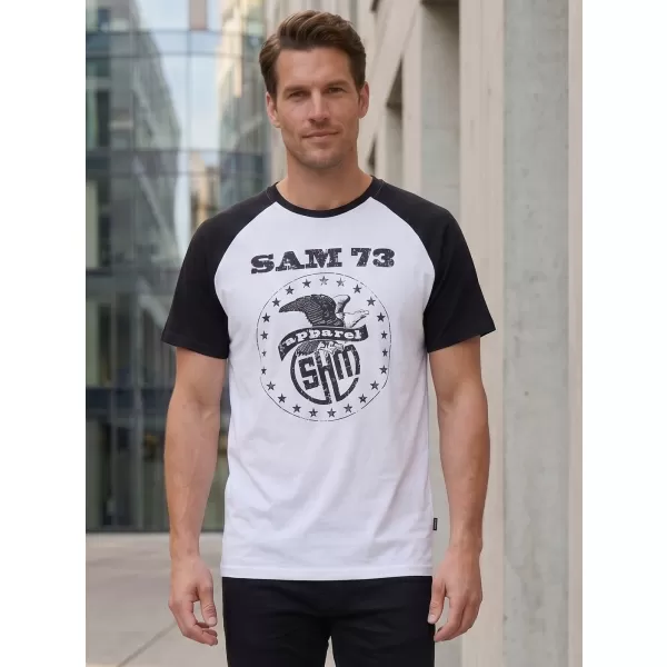  Herren-T-Shirt mit kurzen Ärmeln SAM 73 JORDAN MT 805 WEIß 