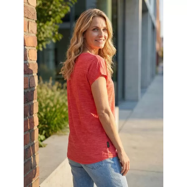  Damen-T-Shirt mit kurzen Ärmeln SAM 73 NASKA WT 858 LEUCHTEND ROSA 