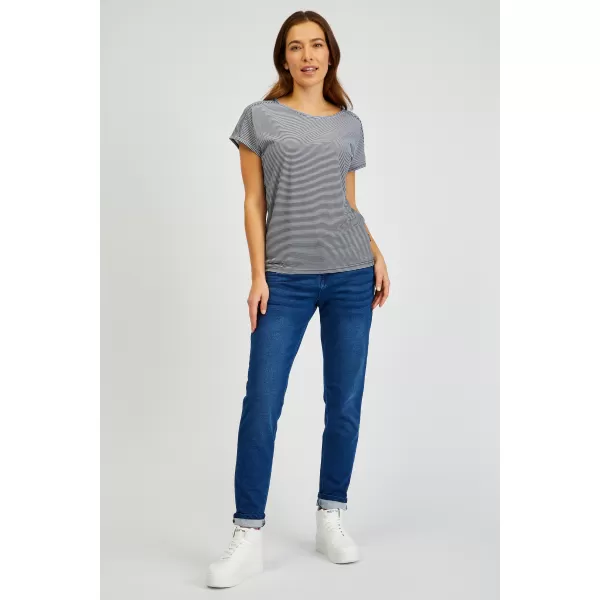 Damen-T-Shirt mit kurzen Ärmeln SAM 73 CELESTE WT 852 DUNKELBLAU 