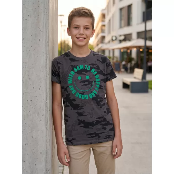  Jungen-T-Shirt mit kurzen Ärmeln SAM 73 KELVIN BT 560 SCHWARZ 