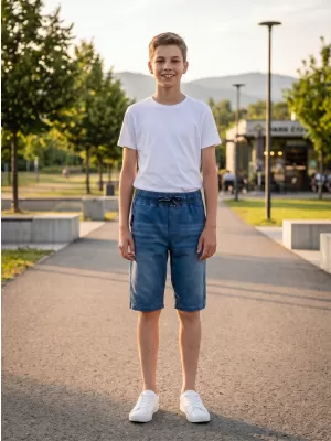 Shorts für Jungen SAM 73 VICTOR BS 536 LEICHTER DENIM