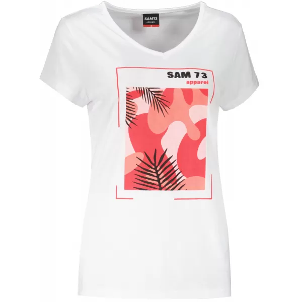  Damen-T-Shirt mit kurzen Ärmeln SAM 73 ILDA WT 855 WEIß 