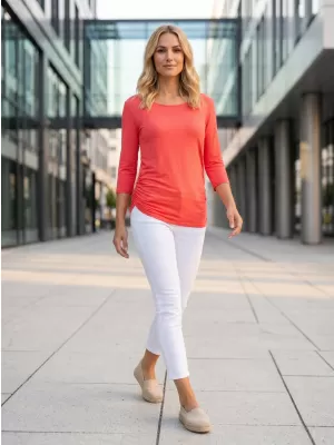 Damen-T-Shirt mit 3/4-Ärmeln SAM 73 SHERRY WT 864 LEUCHTEND ROSA