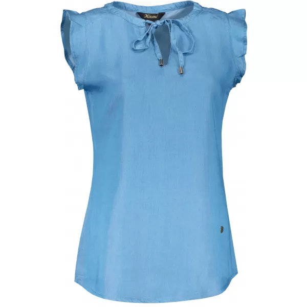  Damenbluse KIXMI NEIVA HELLBLAU 