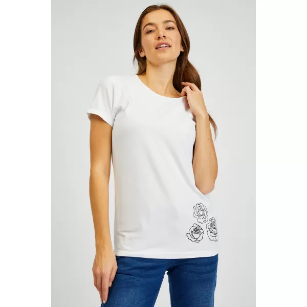  Damen-T-Shirt mit kurzen Ärmeln SAM 73 BETHANY WT 846 WEIß 