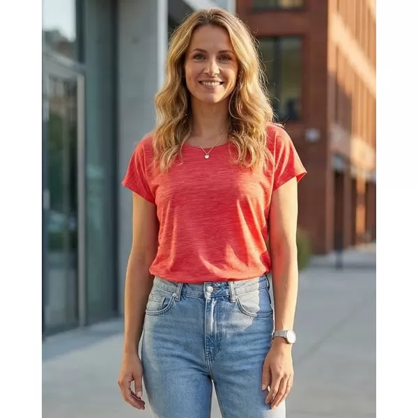  Damen-T-Shirt mit kurzen Ärmeln SAM 73 NASKA WT 858 LEUCHTEND ROSA 