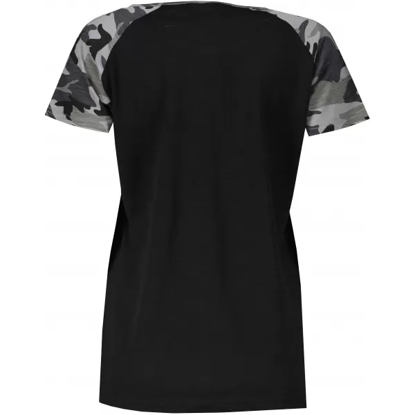  Frauen t -Shirt mit kurzen Ärmeln SAM 73 ROSE WT 850 SCHWARZ 