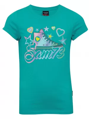 Mädchen-T-Shirt mit kurzen Ärmeln SAM 73 URSULA GT 563 NEONGRÜN