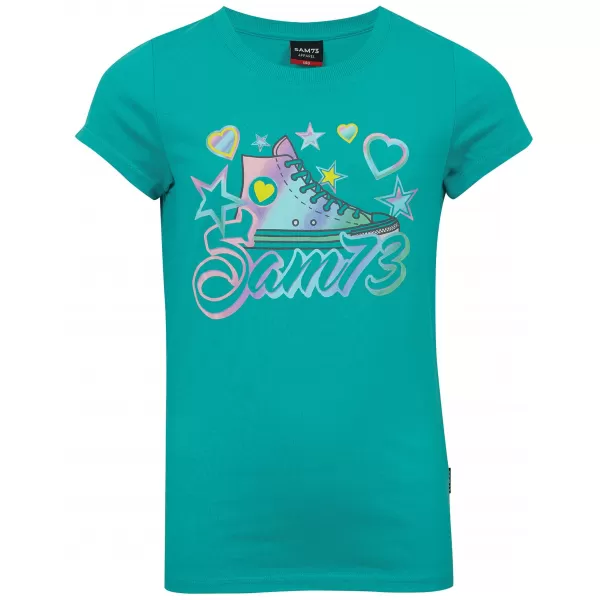  Mädchen-T-Shirt mit kurzen Ärmeln SAM 73 URSULA GT 563 NEONGRÜN 