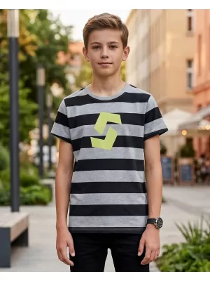 Jungen-T-Shirt mit kurzen Ärmeln SAM 73 STANLEY BT 557 HELLGRAU