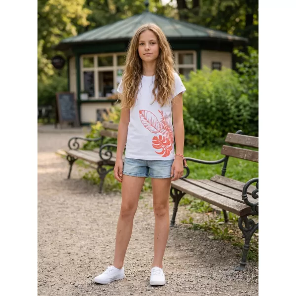  Mädchen-T-Shirt mit kurzen Ärmeln SAM 73 STEPHANIE GT 562 WEIß 