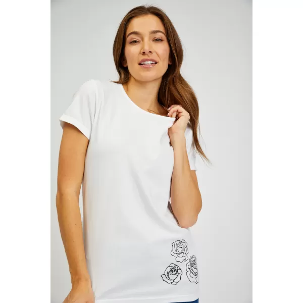  Damen-T-Shirt mit kurzen Ärmeln SAM 73 BETHANY WT 846 WEIß 