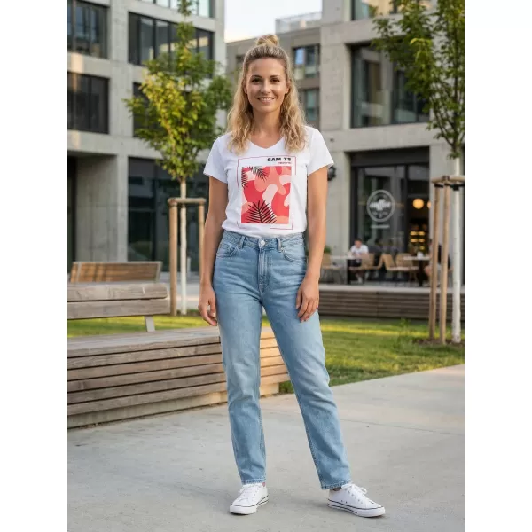  Damen-T-Shirt mit kurzen Ärmeln SAM 73 ILDA WT 855 WEIß 