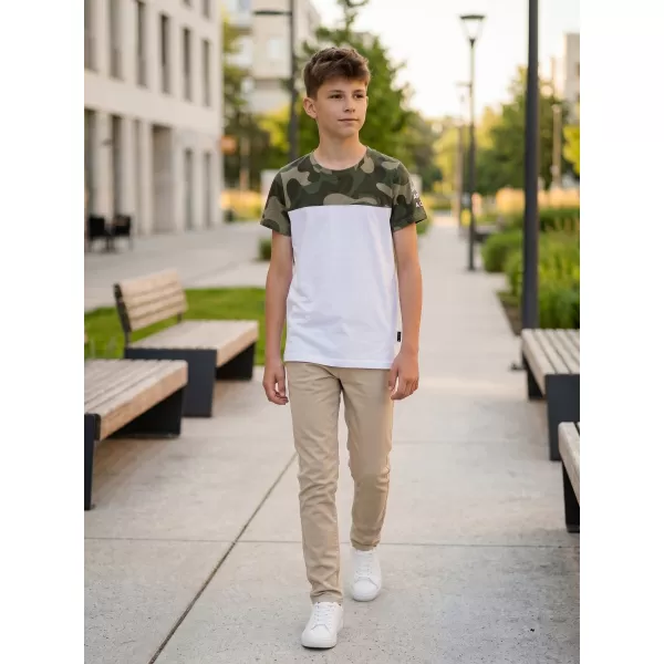  Jungen-T-Shirt mit kurzen Ärmeln SAM 73 MOSES BT 556 WEIß 