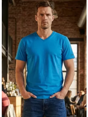 Herren-T-Shirt mit kurzen Ärmeln SAM 73 LEONARD MT 793 LEUCHTEND BLAU