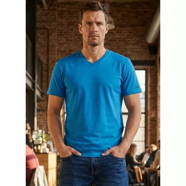  Herren-T-Shirt mit kurzen Ärmeln SAM 73 LEONARD MT 793 LEUCHTEND BLAU 
