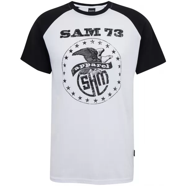  Herren-T-Shirt mit kurzen Ärmeln SAM 73 JORDAN MT 805 WEIß 
