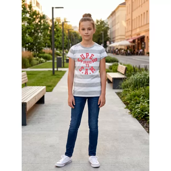  Mädchen-T-Shirt mit kurzen Ärmeln SAM 73 SIOBHAN GT 561 HELLGRAU 