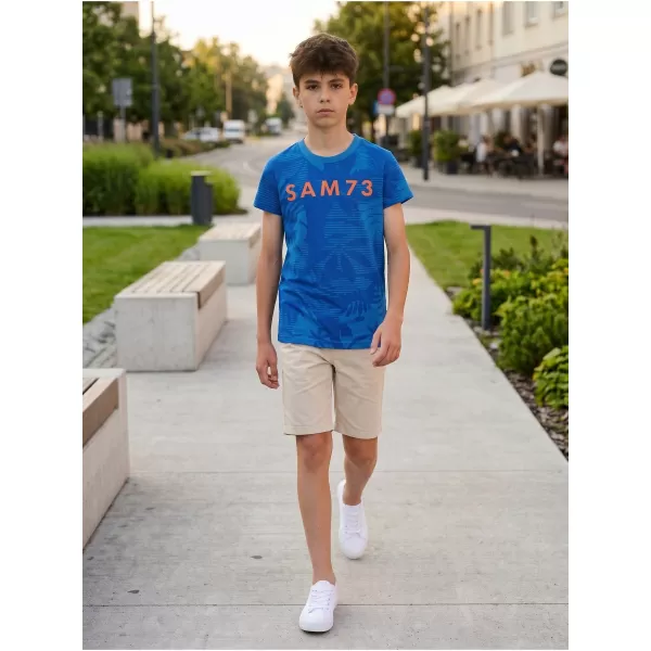  Jungen-T-Shirt mit kurzen Ärmeln SAM 73 THEODORE BT 563 LEUCHTEND BLAU 