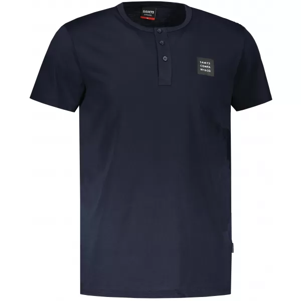  Herren-T-Shirt mit kurzen Ärmeln SAM 73 GIDEON MT 804 DUNKELBLAU 