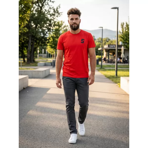  Herren-T-Shirt mit kurzen Ärmeln SAM 73 DOUGALL MT 801 ROT 