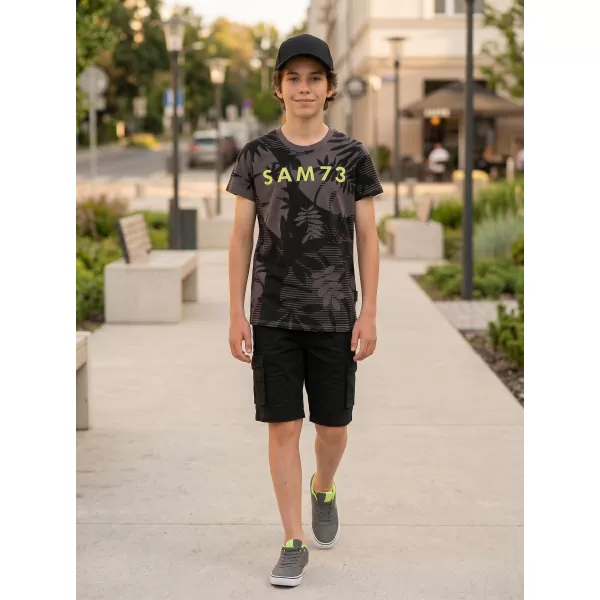  Boy T -Shirt mit kurzen Ärmeln SAM 73 THEODORE BT 563 SCHWARZ 