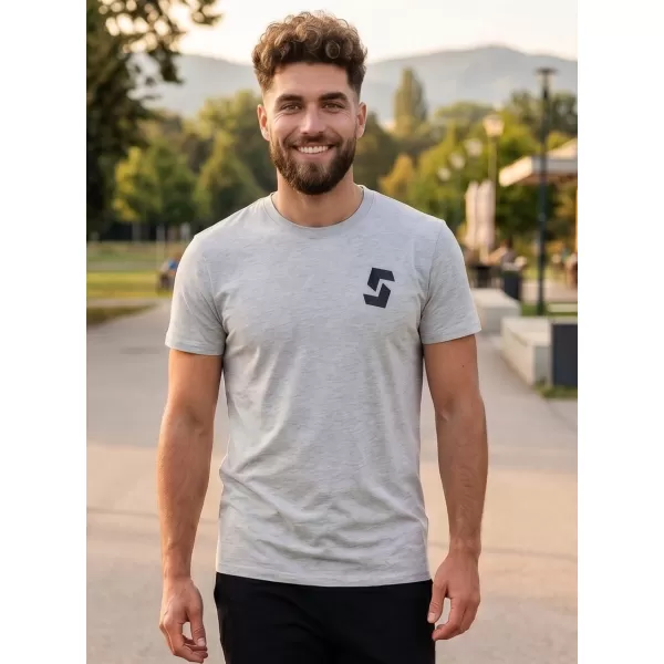  Herren-T-Shirt mit kurzen Ärmeln SAM 73 DOUGALL MT 801 HELLGRAU 
