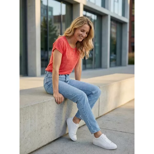  Damen-T-Shirt mit kurzen Ärmeln SAM 73 NASKA WT 858 LEUCHTEND ROSA 