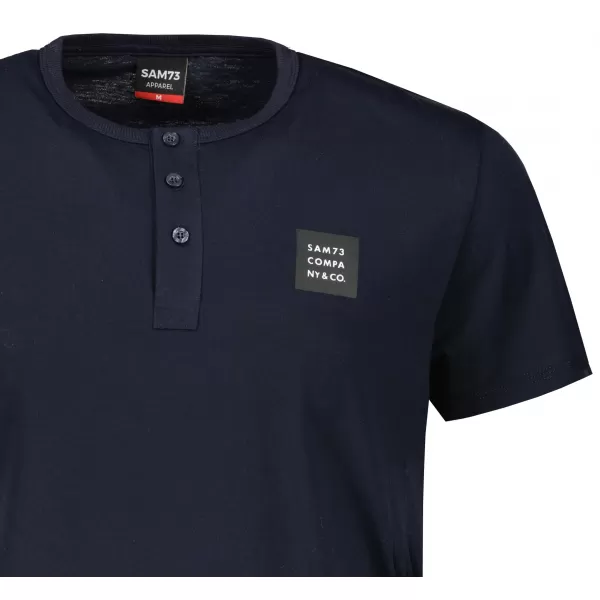  Herren-T-Shirt mit kurzen Ärmeln SAM 73 GIDEON MT 804 DUNKELBLAU 