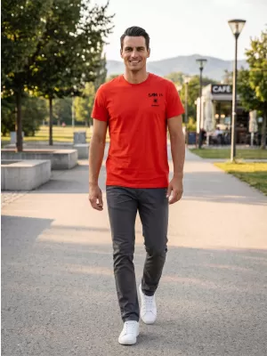 Herren-T-Shirt mit kurzen Ärmeln SAM 73 TERENCE MT 797 ROT