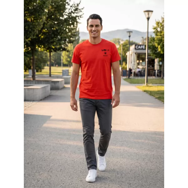  Herren-T-Shirt mit kurzen Ärmeln SAM 73 TERENCE MT 797 ROT 