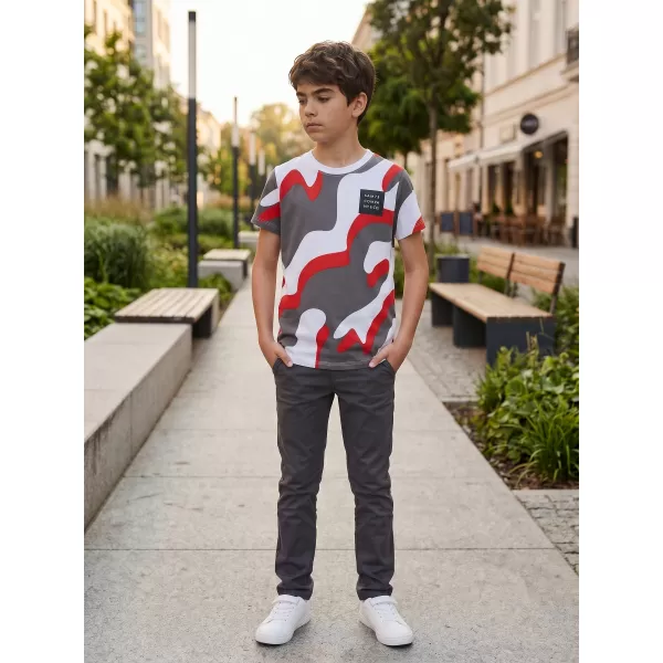  Jungen-T-Shirt mit kurzen Ärmeln SAM 73 OSCAR BT 555 ROT 