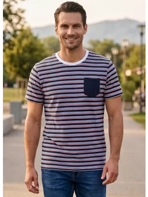 Herren-T-Shirt mit kurzen Ärmeln SAM 73 MARTIN MT 794 WEIß