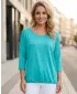 Damen-T-Shirt mit 3/4-Ärmeln SAM 73 GLADYS WT 865 NEONGRÜN