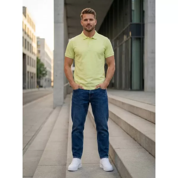  Herren-T-Shirt mit Kragen SAM 73 HENRY MT 788 SVĚTLE GRÜNLICHES GELB 