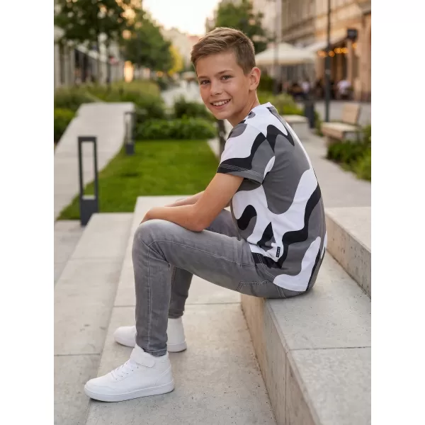  Boy T -Shirt mit kurzen Ärmeln SAM 73 OSCAR BT 555 SCHWARZ 