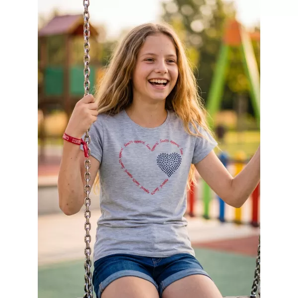  Mädchen-T-Shirt mit kurzen Ärmeln SAM 73 ALAINA GT 564 HELLGRAU 